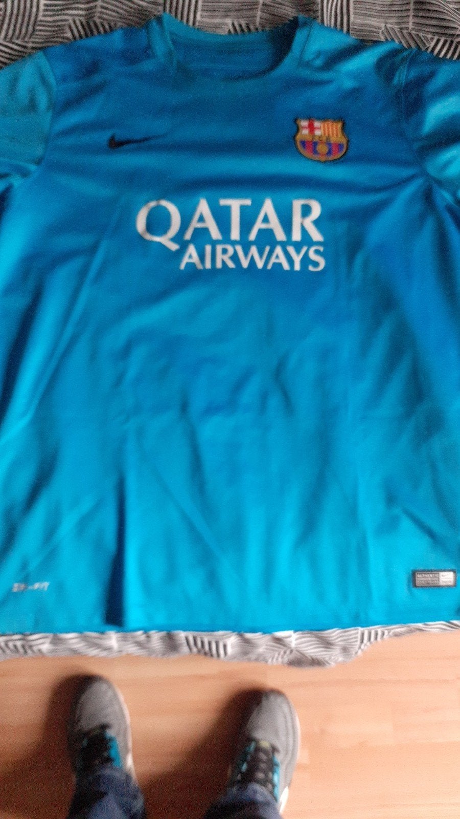 Origineel FC Barcelona shirt met speciale bedrukking Messi., Sport en Fitness, Voetbal, Maat XL, Ophalen of Verzenden, Zo goed als nieuw