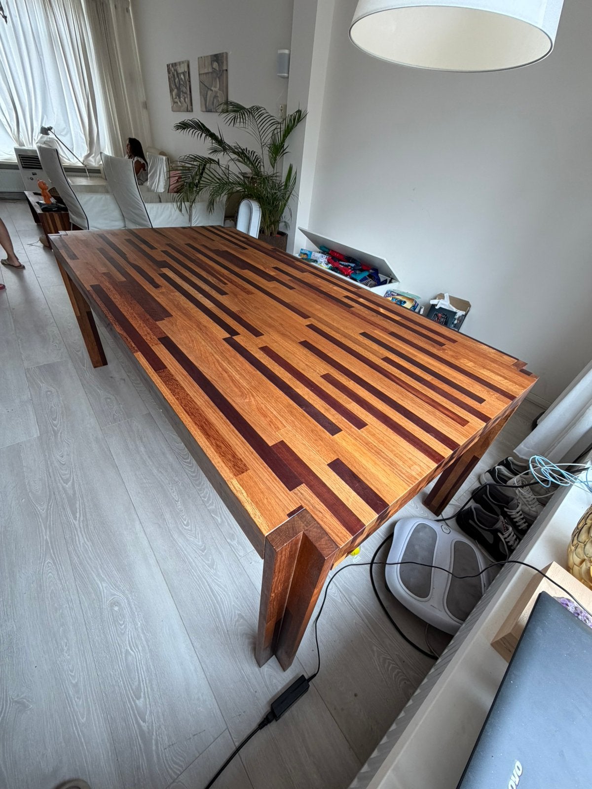 Prachtige unieke tafel van linteloo / Uluwatu, Ophalen, 100 tot 150 cm, 200 cm of meer, Zo goed als nieuw