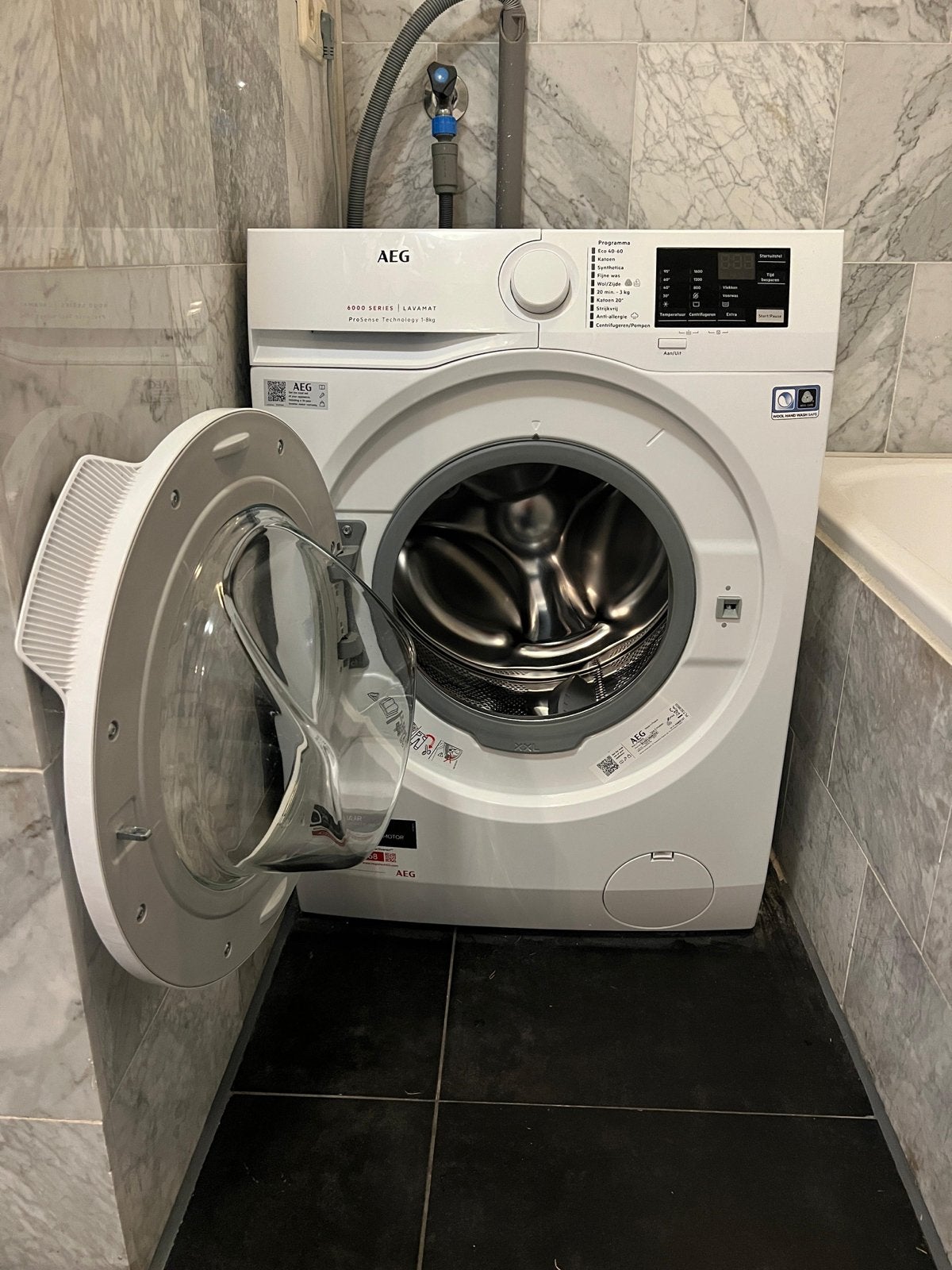 AEG 6000 Serie Lavamat Wasmachine - Zo goed als nieuw, Ophalen, 1200 tot 1600 toeren, 8 tot 10 kg, Zo goed als nieuw