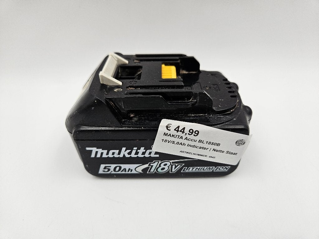 MAKITA Accu BL1850B 18V/5,0Ah Indicater | Nette Staat, Ophalen of Verzenden, Zo goed als nieuw