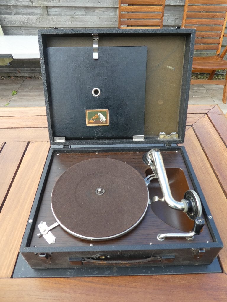 Koffer grammofoon 78 toeren HMV type 99, Ophalen of Verzenden