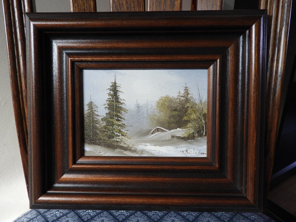 Winterlandschap - Gesigneerd, Antiek en Kunst, Doek, Ophalen of Verzenden, Gesigneerd, Landschap