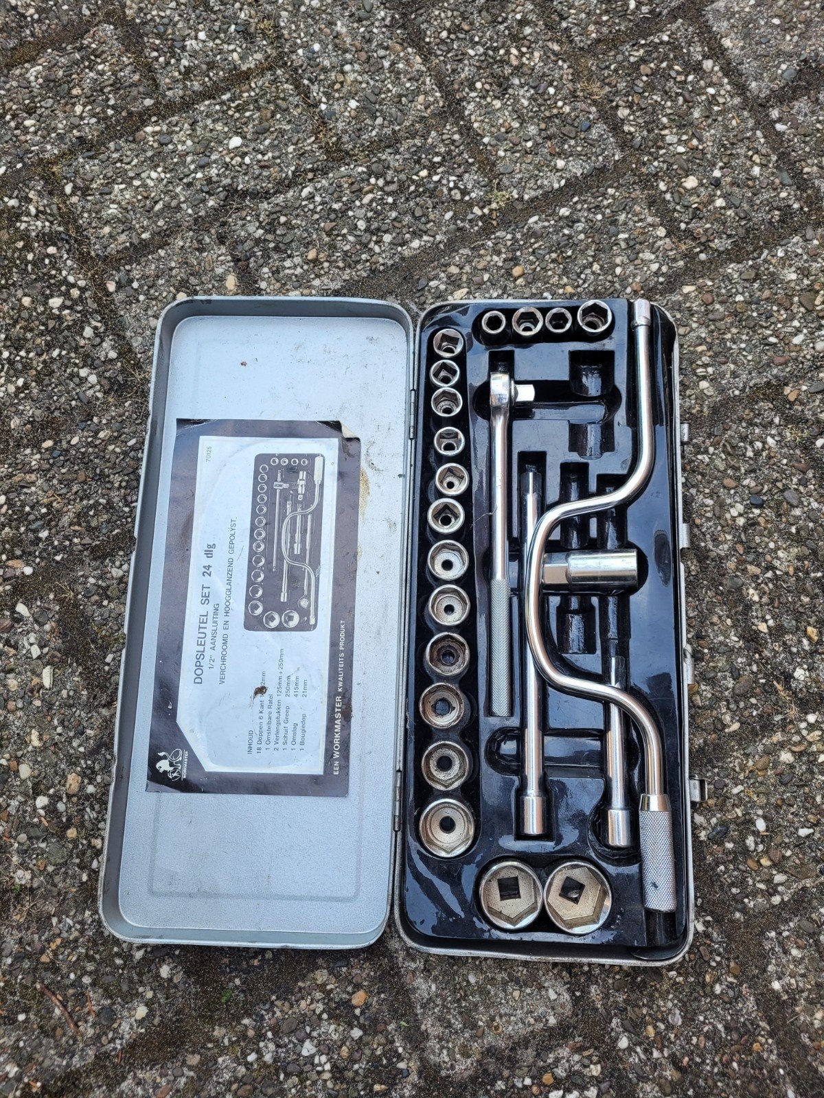 Workmaster Dopsleutel Set 24-delig 1/2" Aansluiting, Ophalen