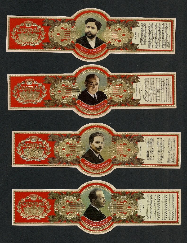 MARCA CONDAL, COMPOSITORES  ESPAÑOLA SERIE 2º,SERIE COMPLETA, Verzenden, Nieuw, Sigarenbandjes