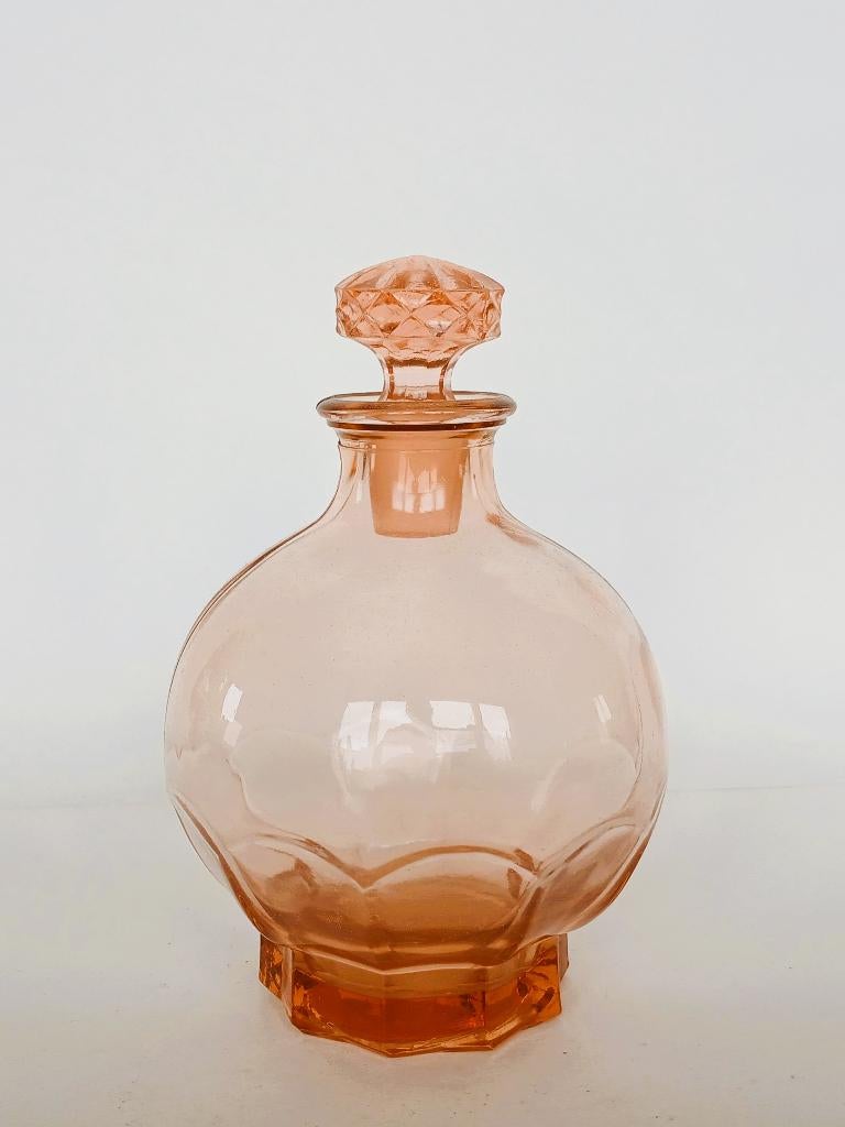 Karaf Likeur Persglas Art Deco, Ophalen of Verzenden