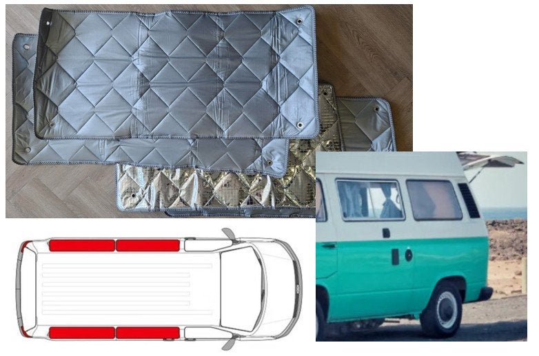 Raamisolatie VW T2 en VW T3 4 Delige set woonruimte, Buurserstraat 15 A, 7481 EG,Haaksbergen, Ophalen of Verzenden, Info@123CamperOnderdelen.nl