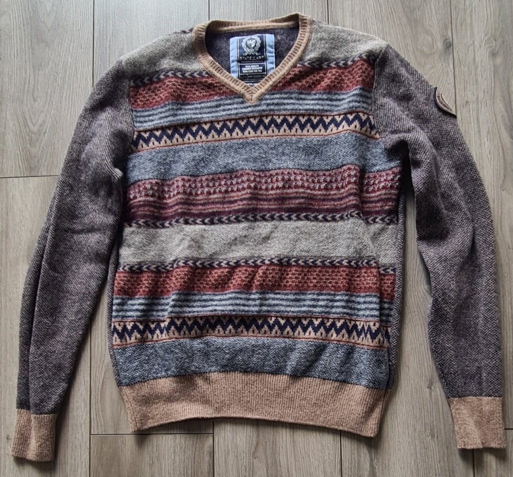 Mooie trui wol van State of art., Kleding | Heren, Truien en Vesten, State of Art, Maat 52/54 (L), Bruin, Ophalen of Verzenden