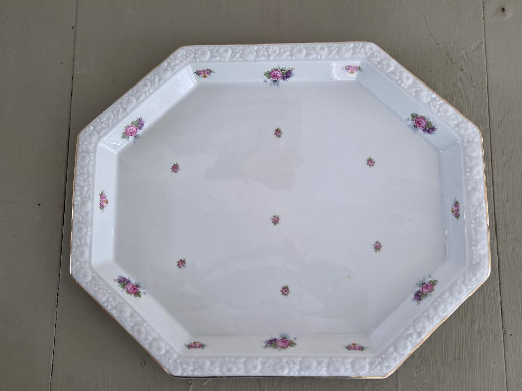 Rosenthal Maria achthoekige schaal met roosjes, Ophalen of Verzenden