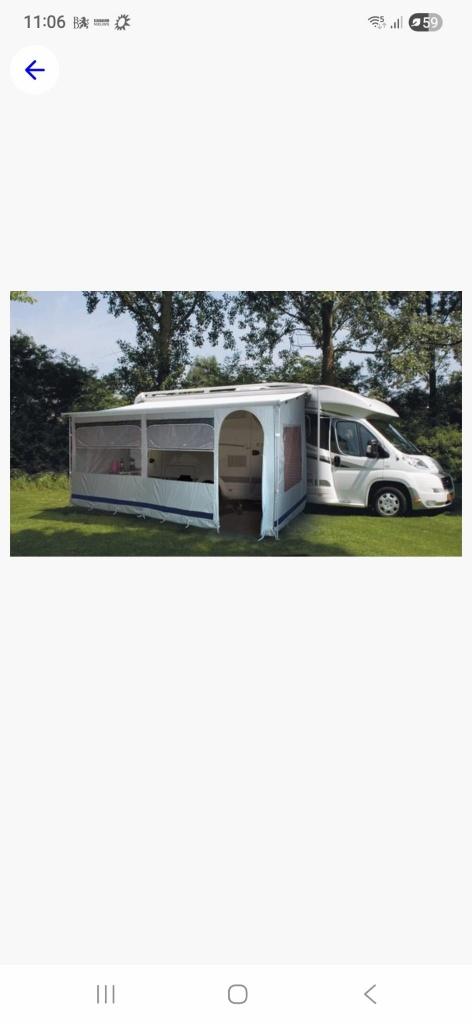Voortent camper, Ophalen, Gebruikt