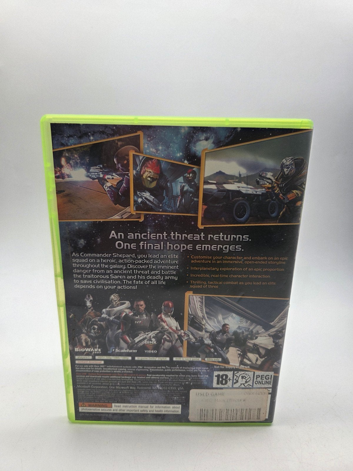 Mass Effect Xbox 360 - Actie RPG Avontuur, Online, Gebruikt, Vanaf 18 jaar, Electronic Arts