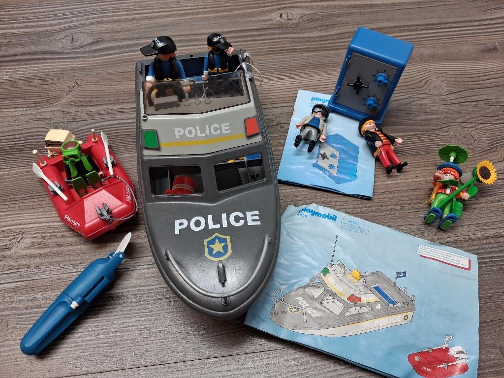 Playmobil politieboot, Ophalen, Zo goed als nieuw, Complete set