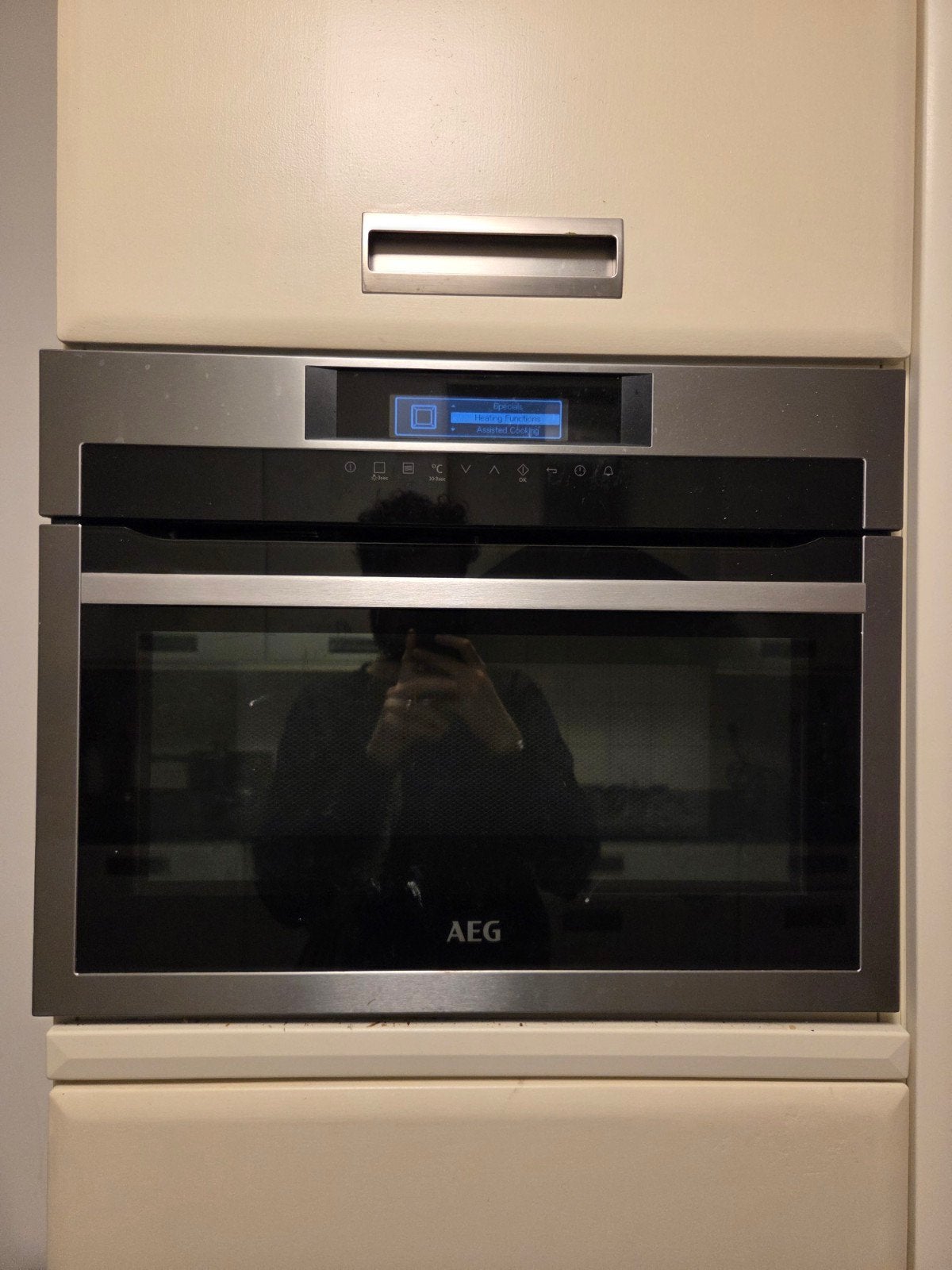 AEG model: kms761000m, Witgoed en Apparatuur, Ovens, Zo goed als nieuw, Inbouw, Combi-oven, AEG, 45 tot 50 cm, 45 tot 60 cm, Magnetronfunctie