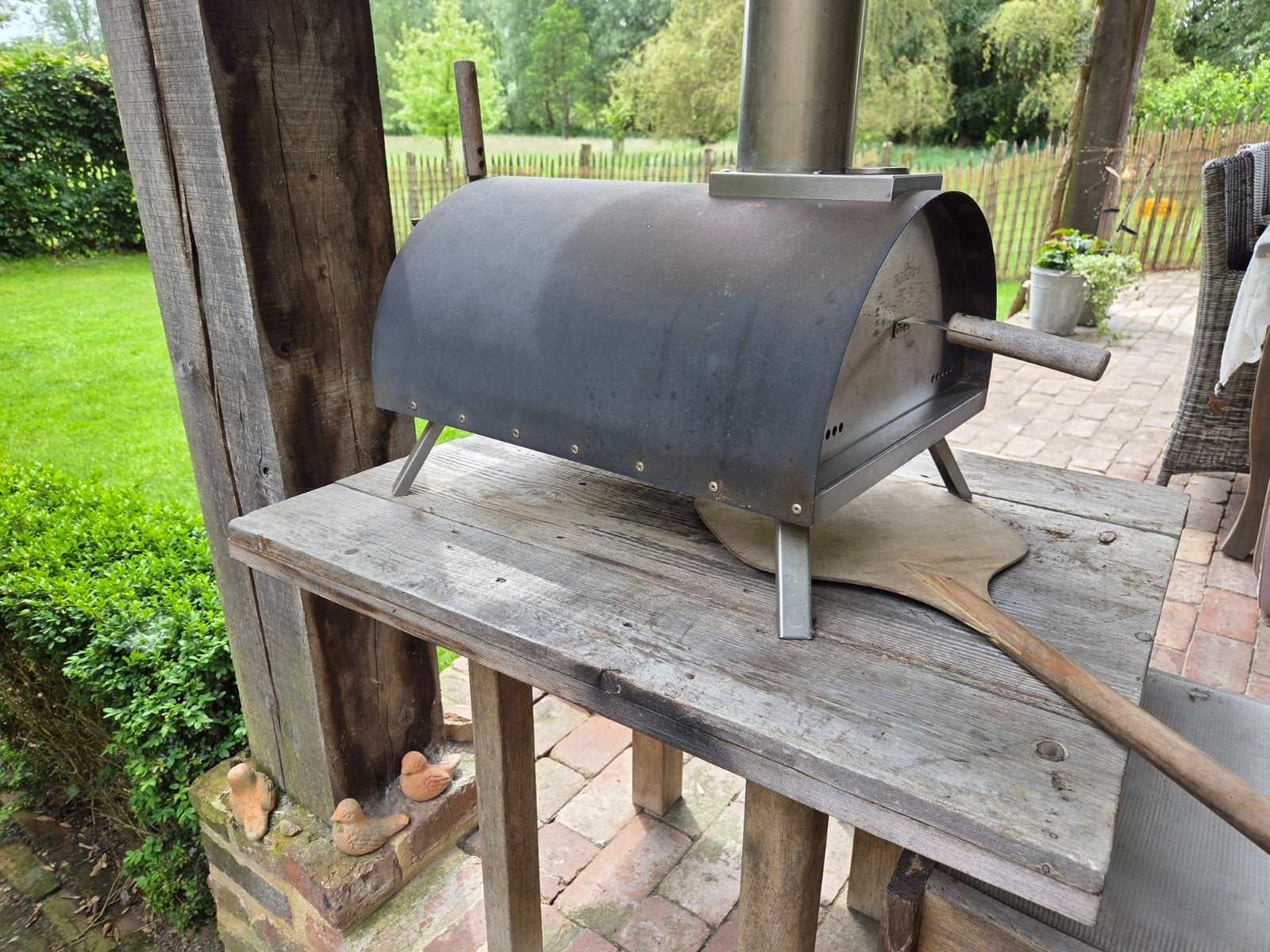 Pizzaoven voor buiten, houtgestookt, Tuin en Terras, Pizzaovens, Ophalen, Gebruikt, Onbekend