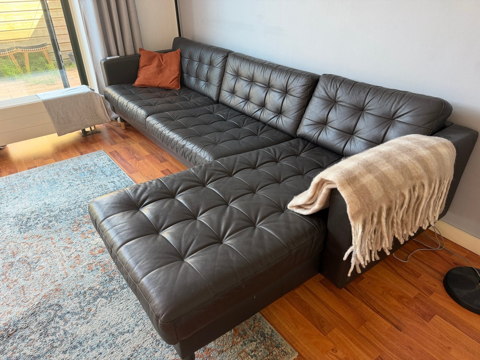 IKEA LANDSKRONA 3-seat Bank / Sofa, with chaise longue, Ophalen, Gebruikt, Hoekbank, 300 cm of meer