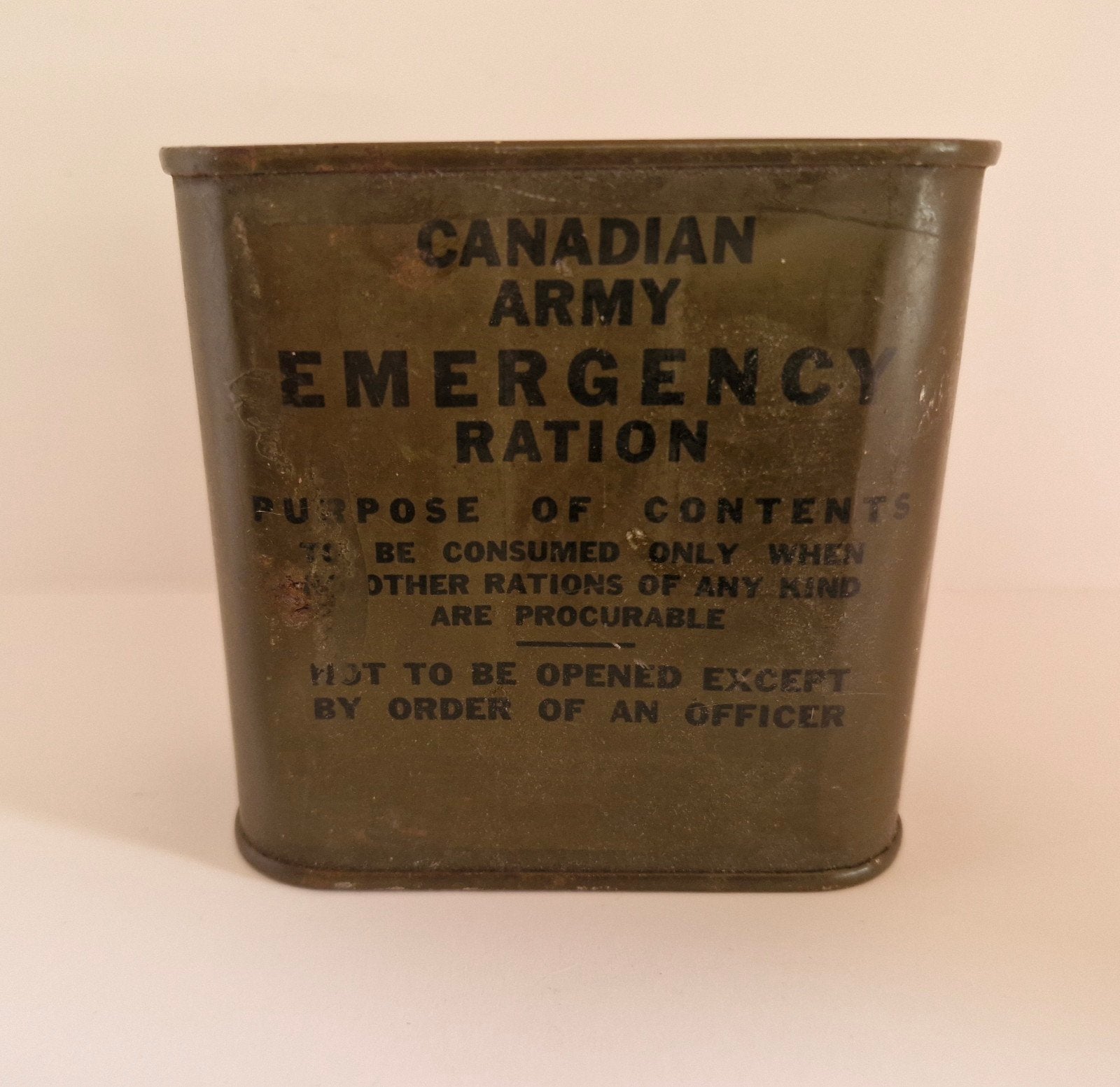 Ww2 Canadese ration tin Canada Canadian Canadees, Ophalen of Verzenden, Landmacht, Engeland, Overige typen