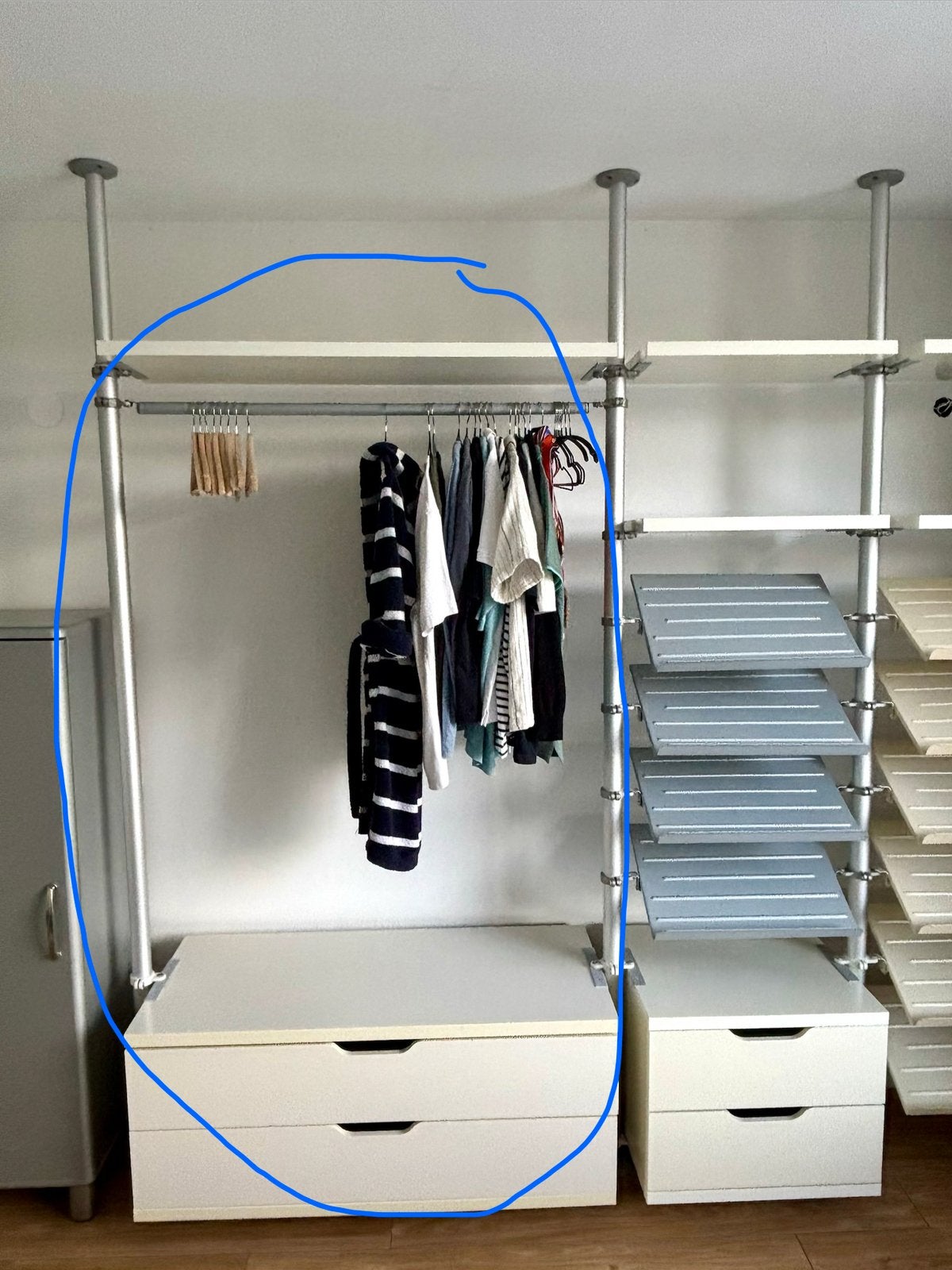 Ikea Stolmen kastsysteem - goede staat, Huis en Inrichting, Ophalen, 200 cm of meer, Zo goed als nieuw, Metaal