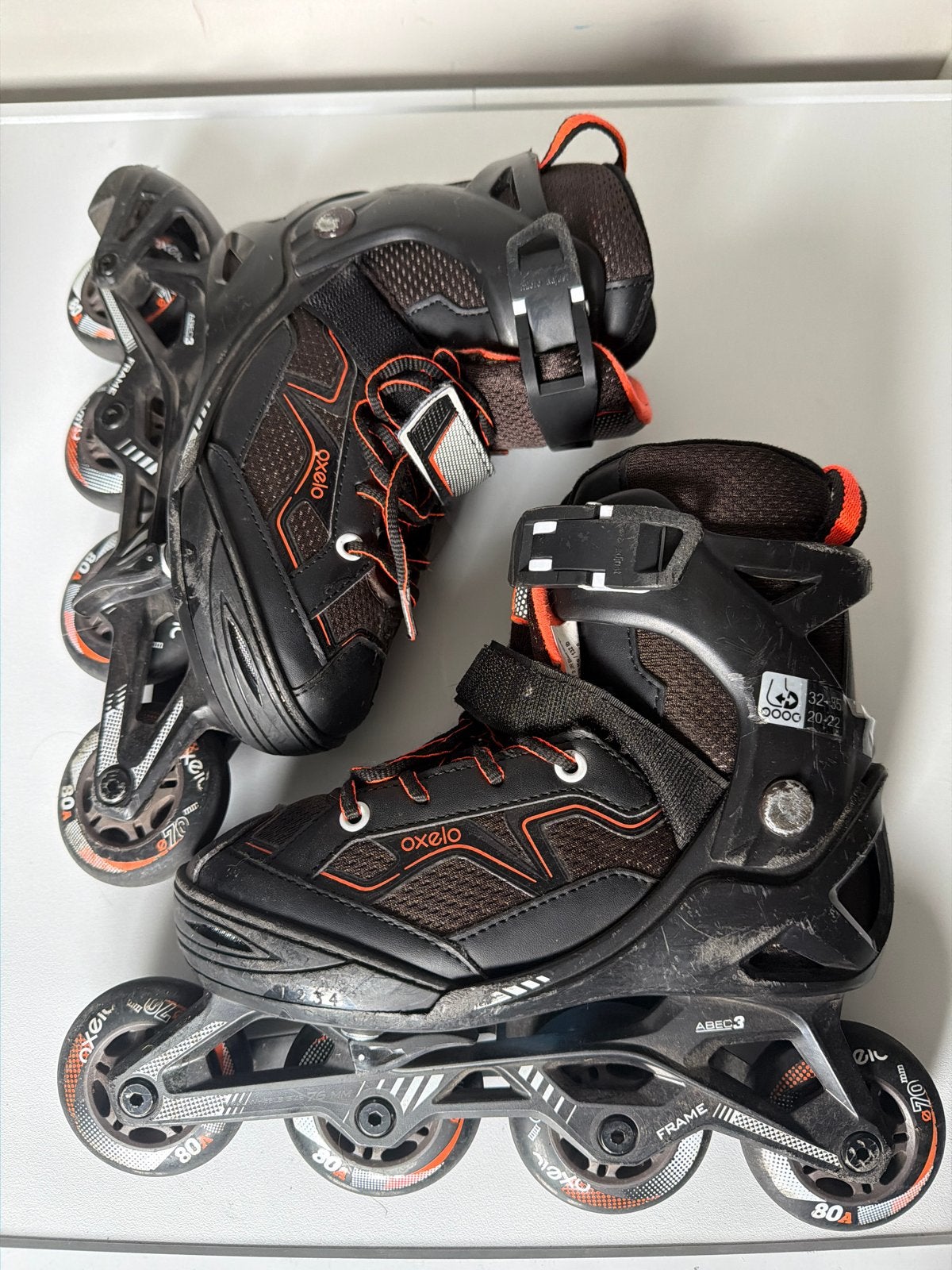 Oxelo inline skates, verstelbaar, maat 32-35, Ophalen, Verstelbaar, Gebruikt, Kinderen
