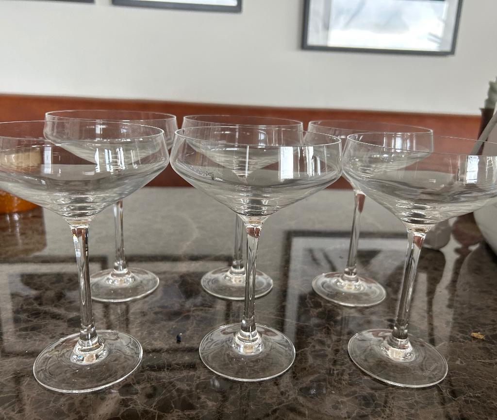 6 champagne coupes / glazen, Ophalen, Nieuw, Overige typen