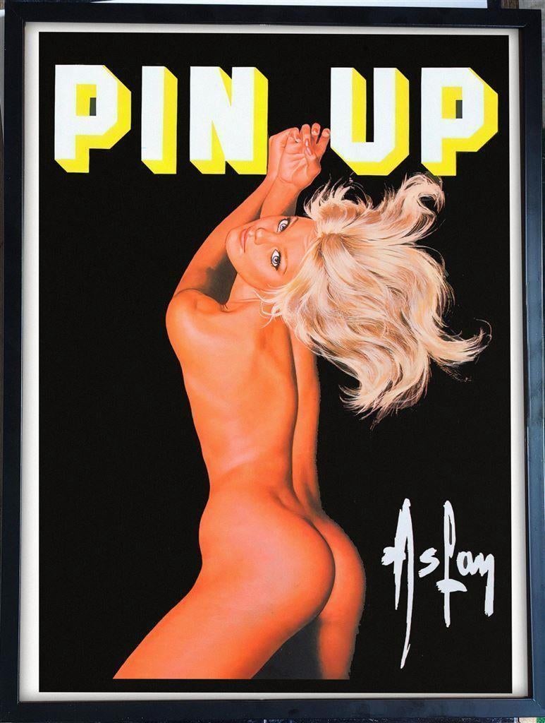 [Poster in Frame] Sexy Retro Pin up ASLAN naakt, Verzenden, Nieuw, A1 t/m A3, Film en Tv