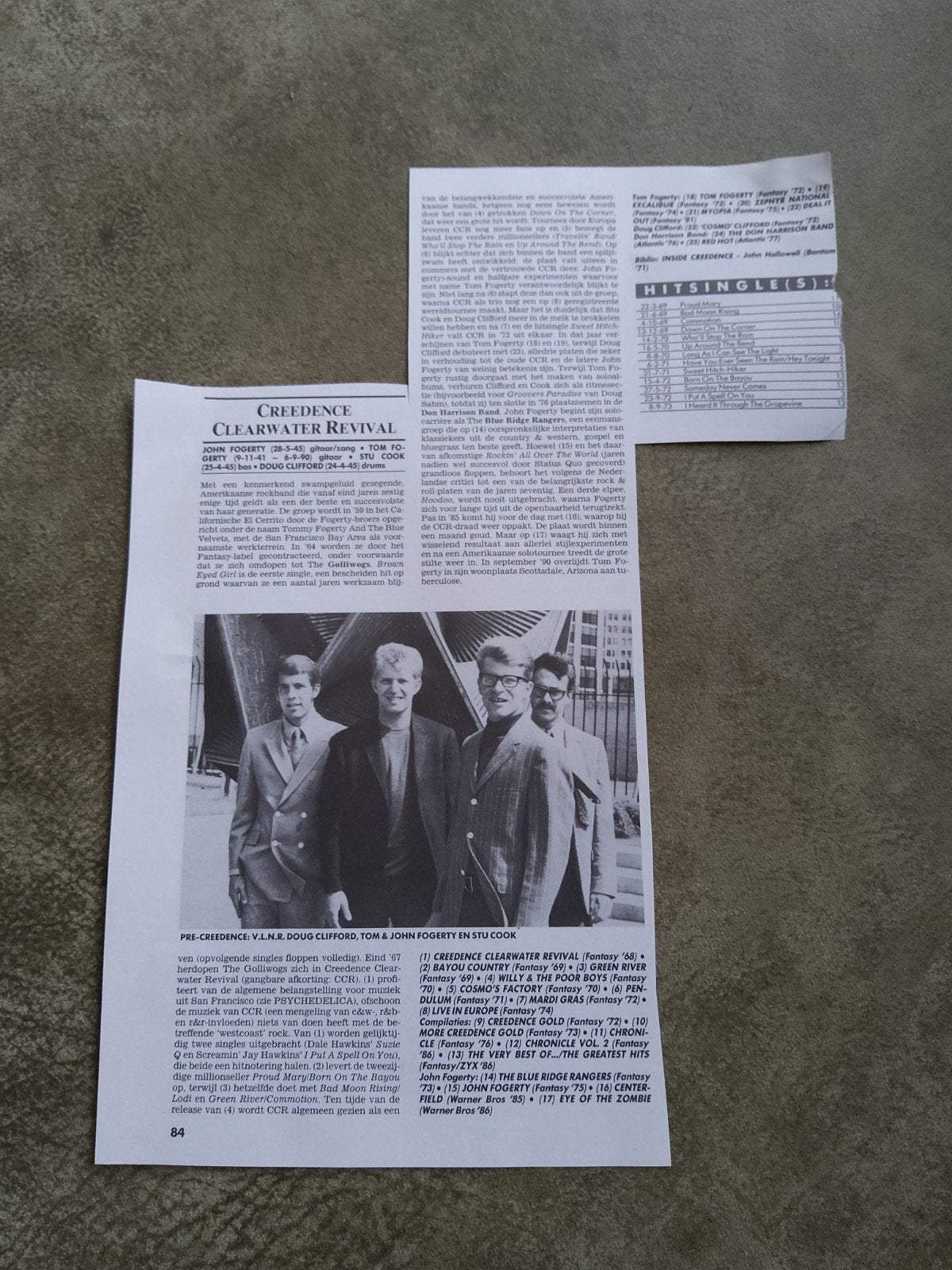 Creedence Clearwater Revival, Ophalen of Verzenden, Boek, Tijdschrift of Artikel