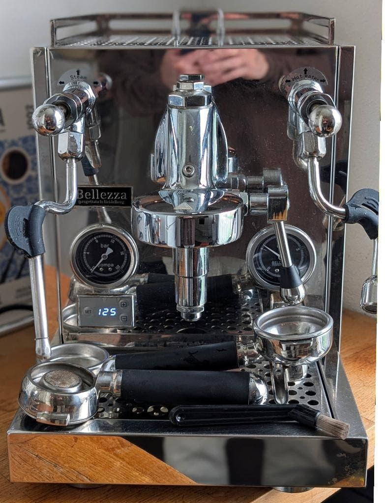 espressomachine  Bellezza Inizio R Leva, Ophalen, Espresso apparaat, Koffiebonen, Zo goed als nieuw