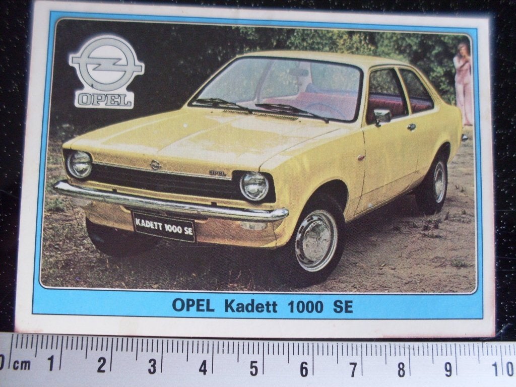 panini sticker super auto opel kadett 1000 SE nr 152, Verzamelen, Stickers, Verzenden, Zo goed als nieuw, Auto of Motor