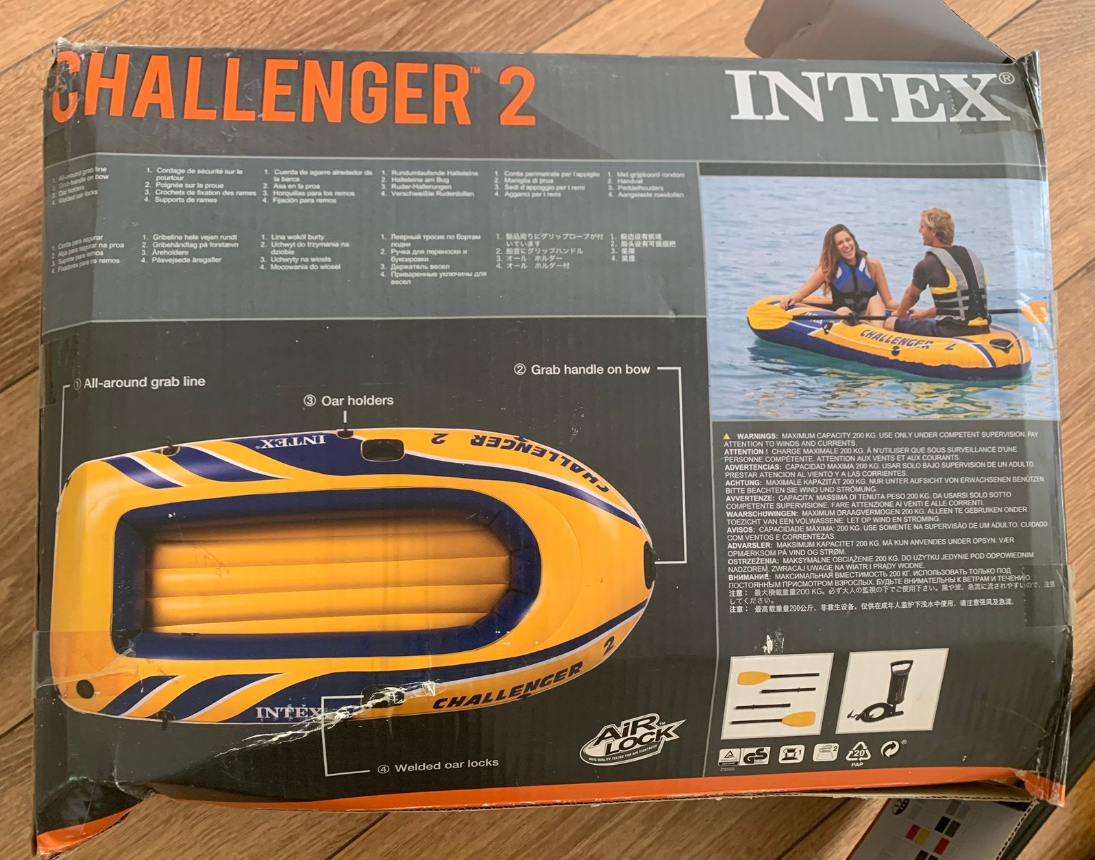 Opblaasboot intex challenger 2, Ophalen of Verzenden, Zo goed als nieuw