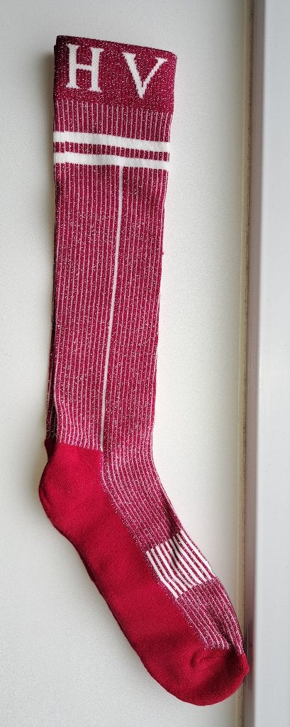 HV Polo roze glitter paardrijsokken (nieuw!), Nieuw, Roze, Dames, Recreatie