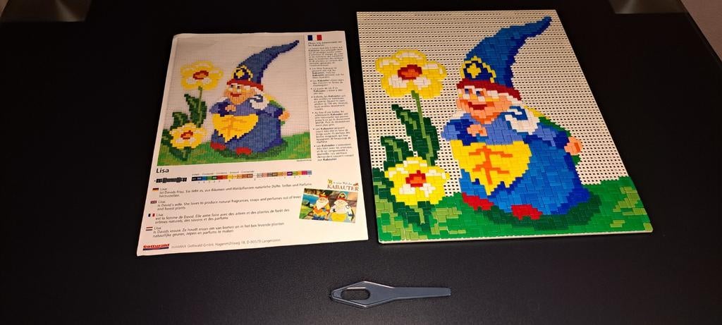 Ministeck Kabouter Lisa op bouwplaat met bouw voorbeeld., Ophalen of Verzenden, Zo goed als nieuw
