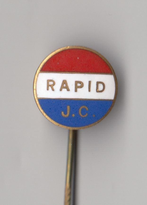 Voetbal Rapid JC Kerkrade emaille Roda speldje, Gebruikt, Niet vindbaar, Niet vindbaar, Speldje of Pin