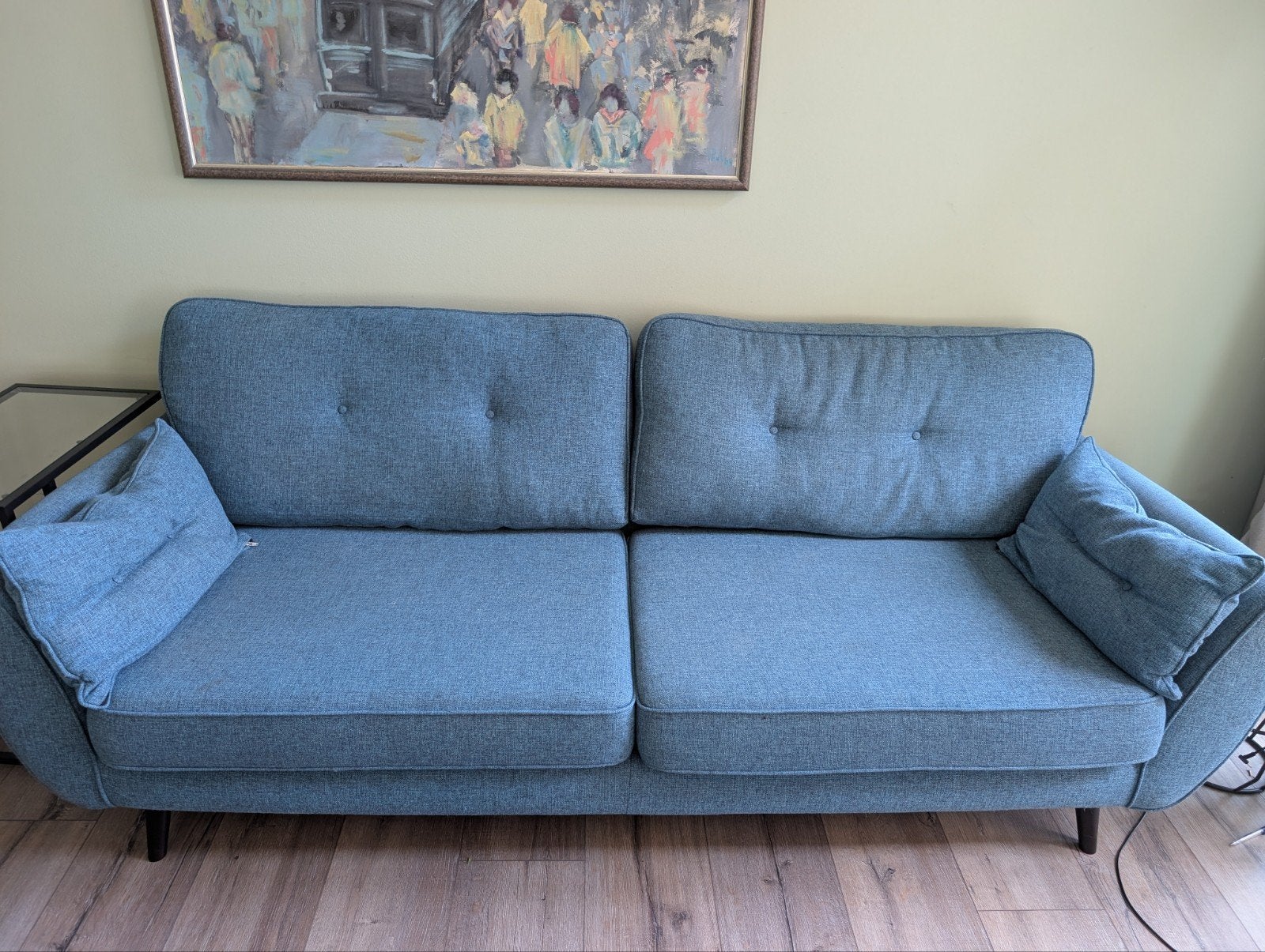 2 banken en hocker, Ophalen, Gebruikt, 150 tot 200 cm, Tweepersoons