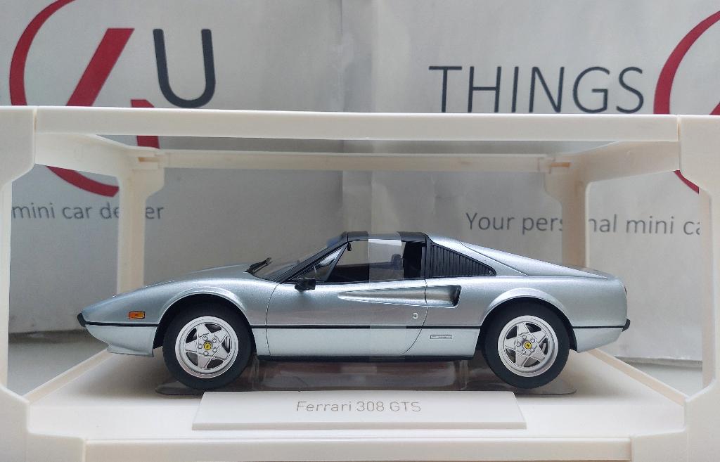 Norev 1:18 Ferrari 308 GTS 1982 zilver nieuw in verpakking, Ophalen of Verzenden, Nieuw, Auto, Norev