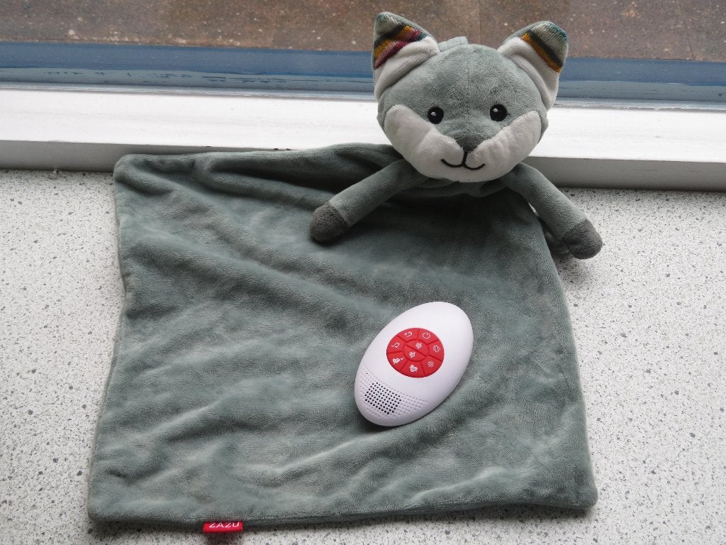 Knuffeldoek Vos Felix merk ZAZU hartslagknuffel, Gebruikt, Grijs, Ophalen of Verzenden, Middelgroot (20 tot 80 cm)