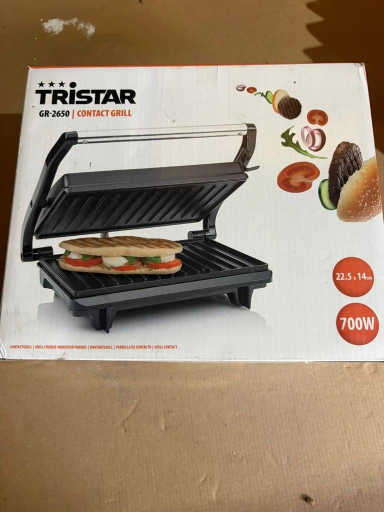 Tristar GR-2650 Contact Grill - Panini en Tosti IJzer, Ophalen of Verzenden, Nieuw