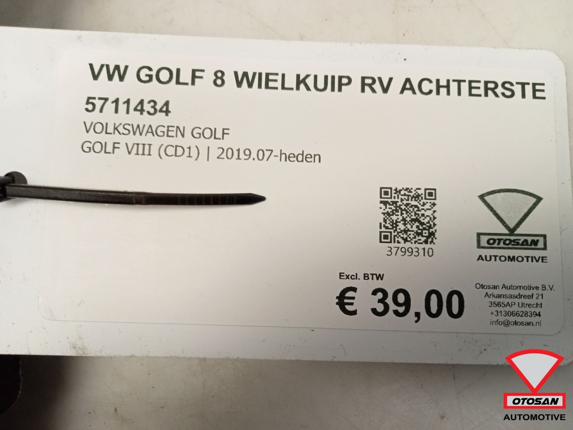 VW Golf 8 2020+ Wielkuip Modderkuip Rechts Voor Achterste Ni, Auto-onderdelen, Volkswagen, Volkswagen AG, Nieuw, Vw@volkswagen.de