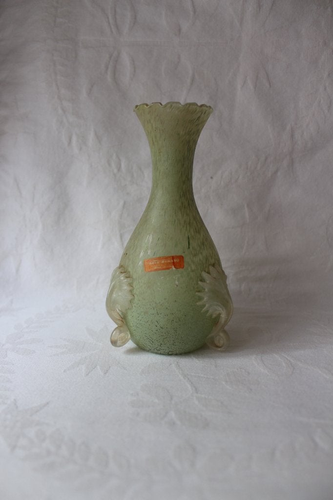 Vintage Murano Art Glass Scavo vaas c 1950-1960, Ophalen of Verzenden
