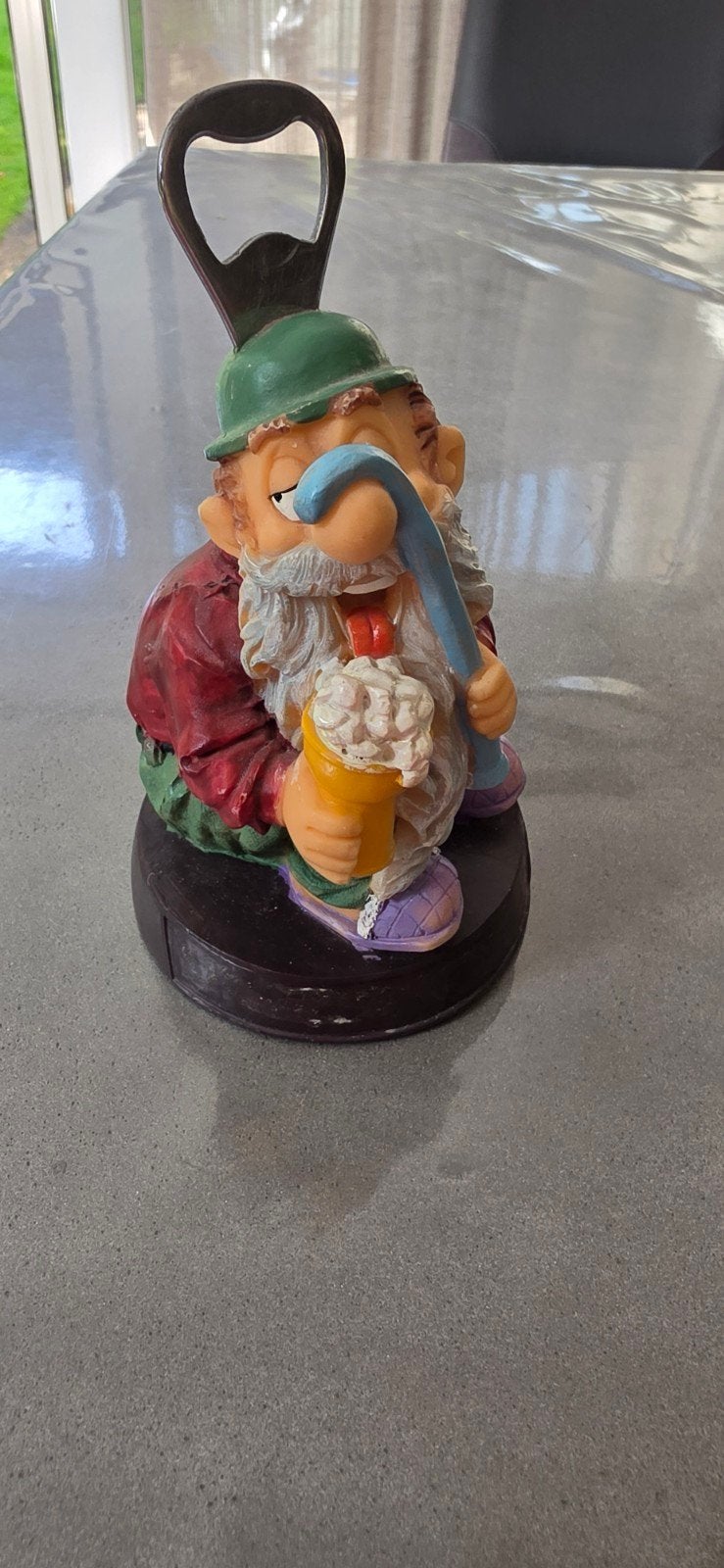 Grappige kabouter flesopener - decoratief en functioneel, Gebruikt, Meerkleurig, Overige stijlen, Kunststof