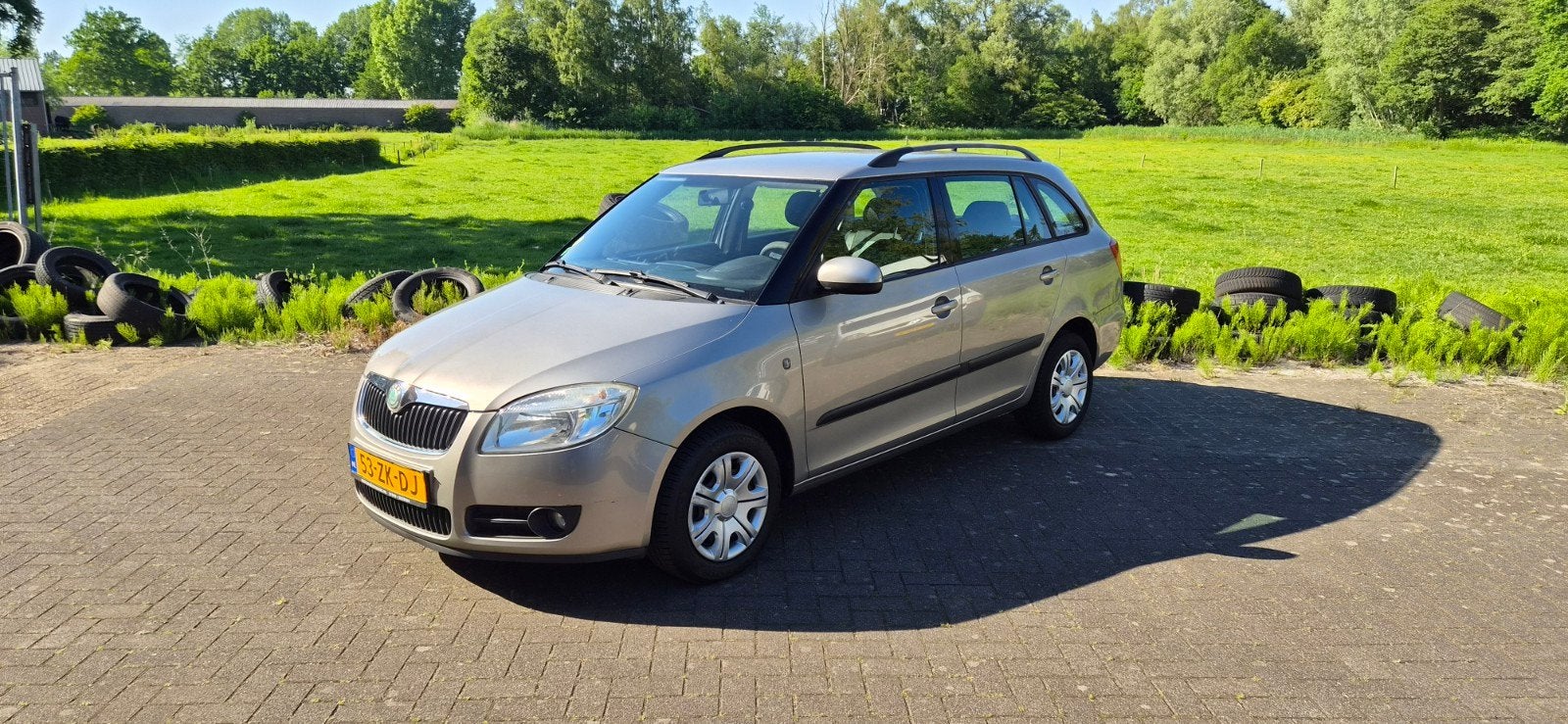 Skoda Fabia 1.4 16V 63KW Combi 2008 Beige, Auto's, Skoda, Particulier, Fabia, ABS, Airbags, Airconditioning, Alarm, Boordcomputer