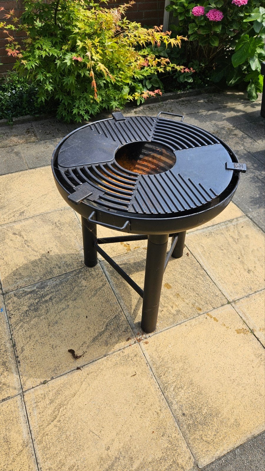 Bbq met gietijzeren planchaplaat, Ophalen, Gebruikt