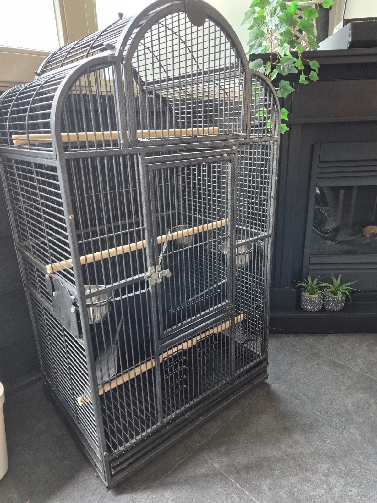 zgan vogel/papegaaienkooi, Dieren en Toebehoren, Ophalen, Zo goed als nieuw, Metaal, Vogelkooi