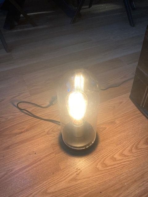 stolp tafellamp, Ophalen of Verzenden, Zo goed als nieuw, 28 cm, Met verlichting