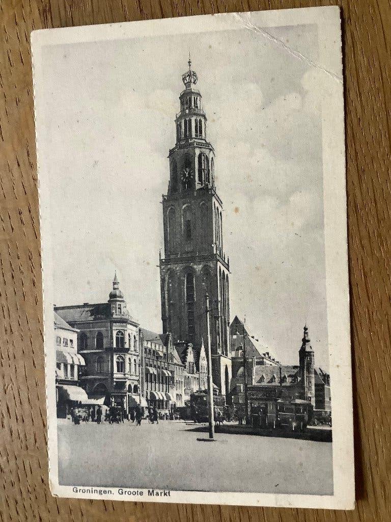 Groningen 1937 Martini, Verzamelen, Ansichtkaarten | Nederland, Ophalen of Verzenden, 1920 tot 1940, Gelopen, Groningen
