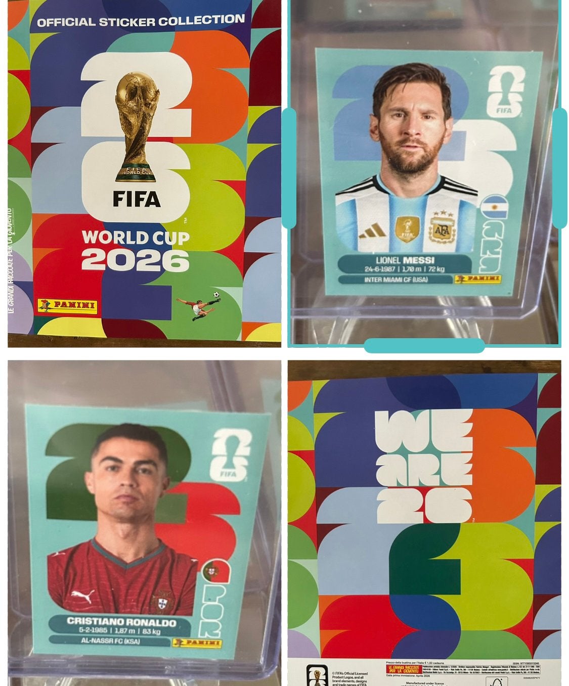 Topspelers laatste WK Messi en Ronaldo, Ophalen of Verzenden, Nieuw, Sticker