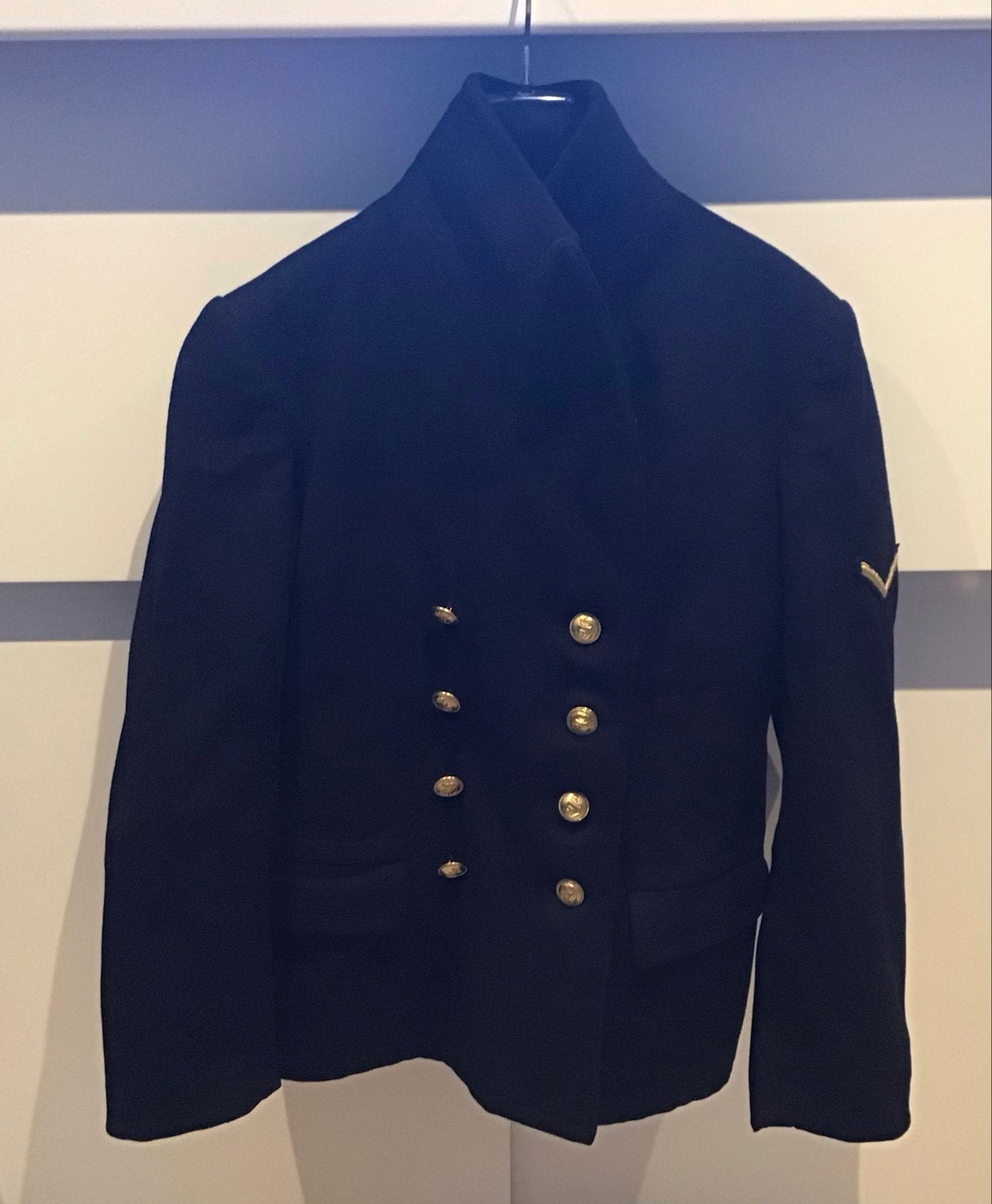 Vintage Nederlandse Marine Duffel Jas 1976 - Maat 47, Kleding | Heren, Ophalen of Verzenden, Gedragen, Overige maten, Blauw