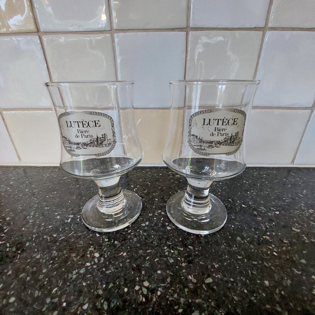 Lutèce Biere de Paris glazen, Ophalen of Verzenden, Zo goed als nieuw, Glas of Glazen, Overige merken