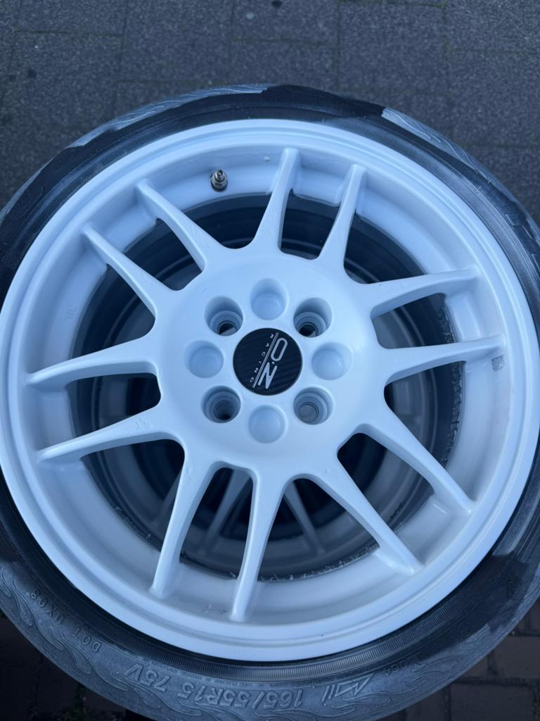 4x 15” OZ Style Velgen Wit 4x100, Auto diversen, Wieldoppen, Ophalen, Zo goed als nieuw