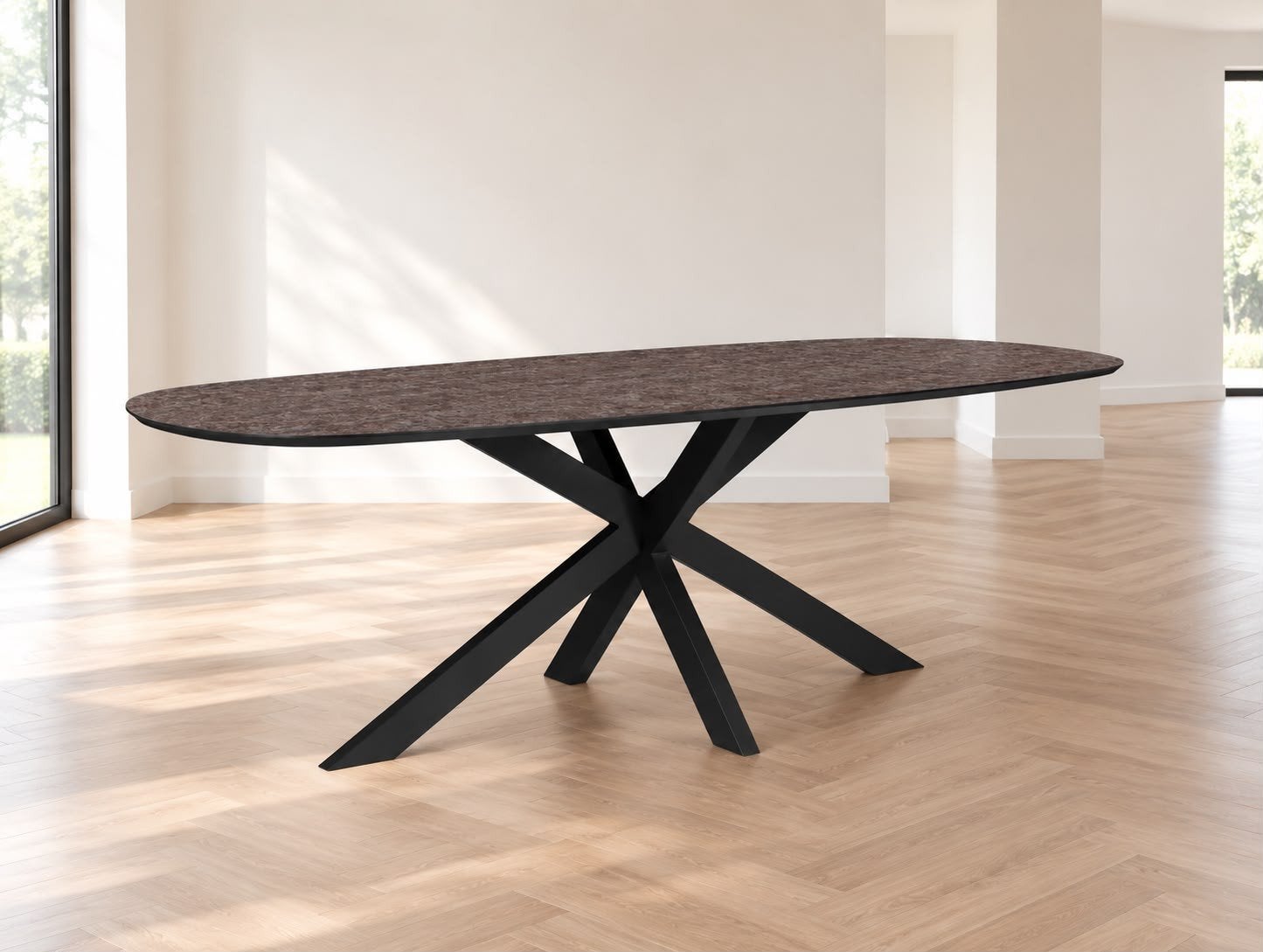Nieuw in doos eettafel Nyborg 225CM, UITVERKOOP van €699,-, Huis en Inrichting, Ophalen of Verzenden, Nieuw, 200 cm of meer, 50 tot 100 cm