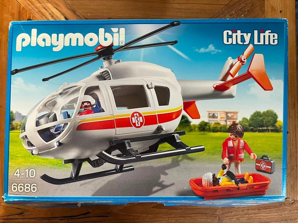 Playmobil 6686 City Life Traumahelikopter, Ophalen, Complete set, Voertuig, Zo goed als nieuw
