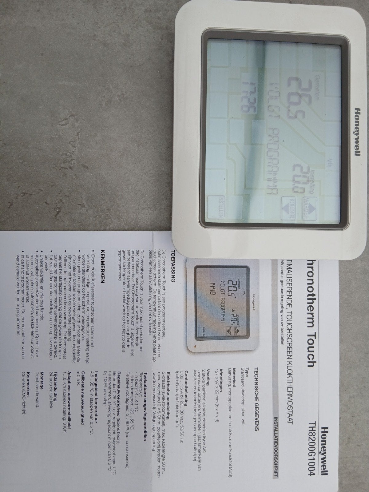 Honeywell Chronotherm Touch Klokthermostaat, Ophalen of Verzenden, Slimme thermostaat, Zo goed als nieuw