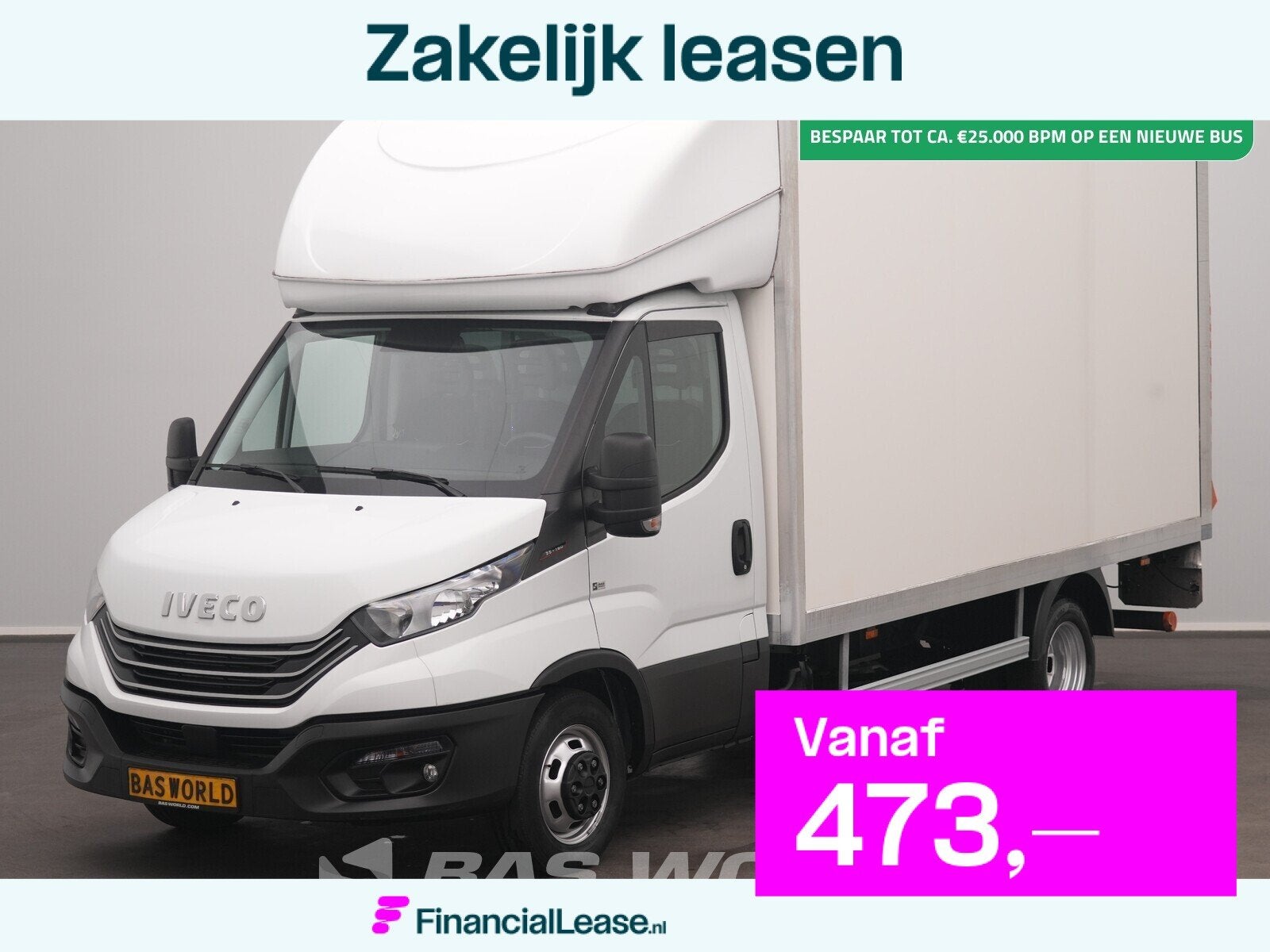 Iveco Daily 35C16 3.0L Laadklep Zijdeur Bakwagen Dubbellucht, Stof, Gebruikt, Euro 6, 4 cilinders